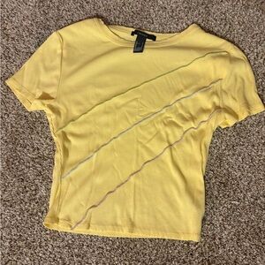 Forever 21 Light Yellow Short Sleeve Tee